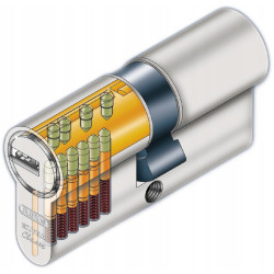 ABUS KD10 NP 35/50G - WKŁADKA Z GAŁKĄ | NIKIEL | 5 KLUCZY