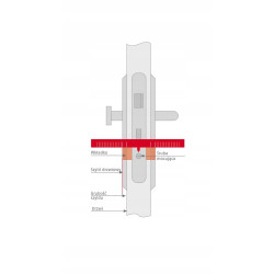 ABUS KD10 + KD10 NP 40G/35G - KOMPLET WKŁADEK Z GAŁKĄ | NIKIEL | 5 KLUCZY