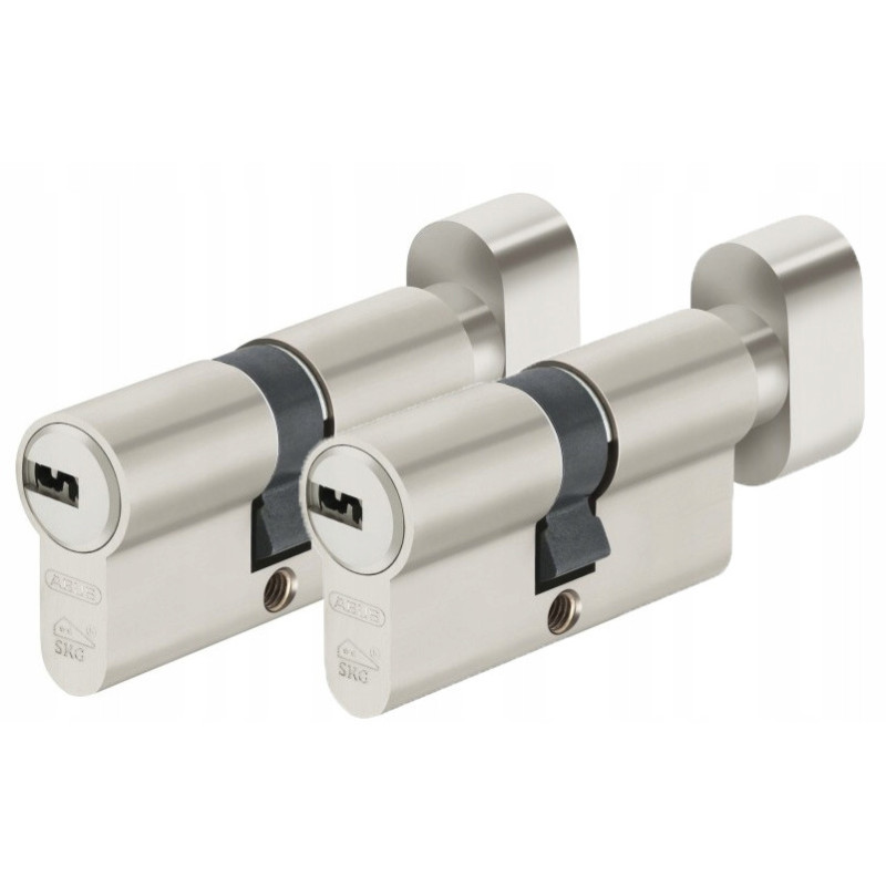 ABUS KD10 + KD10 NP 45G/45G - KOMPLET WKŁADEK Z GAŁKĄ | NIKIEL | 5 KLUCZY