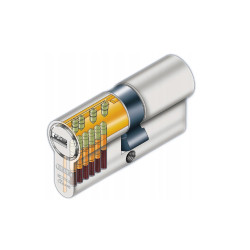 ABUS D10 + KD10 NP 40/30G - KOMPLET WKŁADEK SYSTEMOWYCH | NIKIEL | 5 KLUCZY