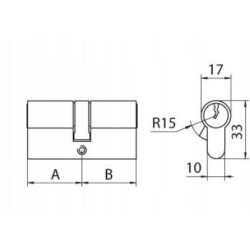 ABUS E45 NP 30/40 - WKŁADKA | NIKIEL | 3 KLUCZE