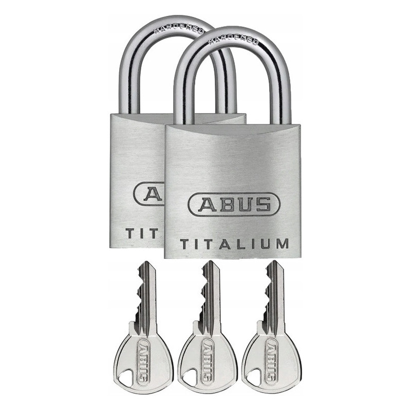 ABUS 727Ti/40 TWINS - 2 KŁÓDKI NA 1 KLUCZ | SYSTEM JEDNEGO KLUCZA | 40mm