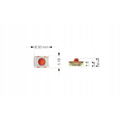 MICROSWITCH - MIKROWŁĄCZNIK | MIKROSTYK | MERCEDES RYBKA | 5,1mm x 6,5mm | 10szt.