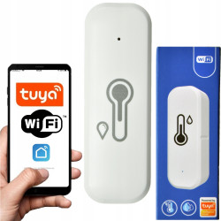 eKluczyki - INTELIGENTNY TERMOMETR | HIGROMETR | CZUJNIK WILGOCI | SENSOR TEMPERATURY | Wi-Fi | TUYA | SMART | ALEXA