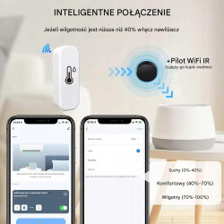 eKluczyki - INTELIGENTNY TERMOMETR | HIGROMETR | CZUJNIK WILGOCI | SENSOR TEMPERATURY | Wi-Fi | TUYA | SMART | ALEXA