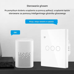 eKluczyki - INTELIGENTNY WŁĄCZNIK ŚWIATŁA | DOTYKOWY STEROWNIK | SZKLANY | LED | Wi-Fi | TUYA | SMART