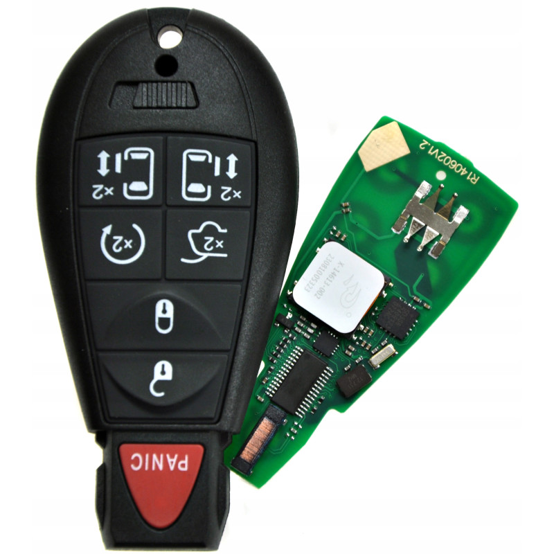 CHRYSLER | DODGE | JEEP - KLUCZYK Z ELEKTRONIKĄ KEYLESS | PILOT 433MHz | 6 PRZYCISKÓW + PANIC