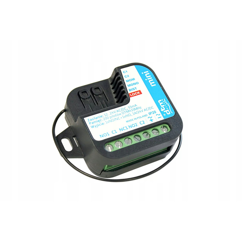 DTM MINI MULTI - ODBIORNIK 2-KANAŁOWY | 433,92MHz | 12-24V